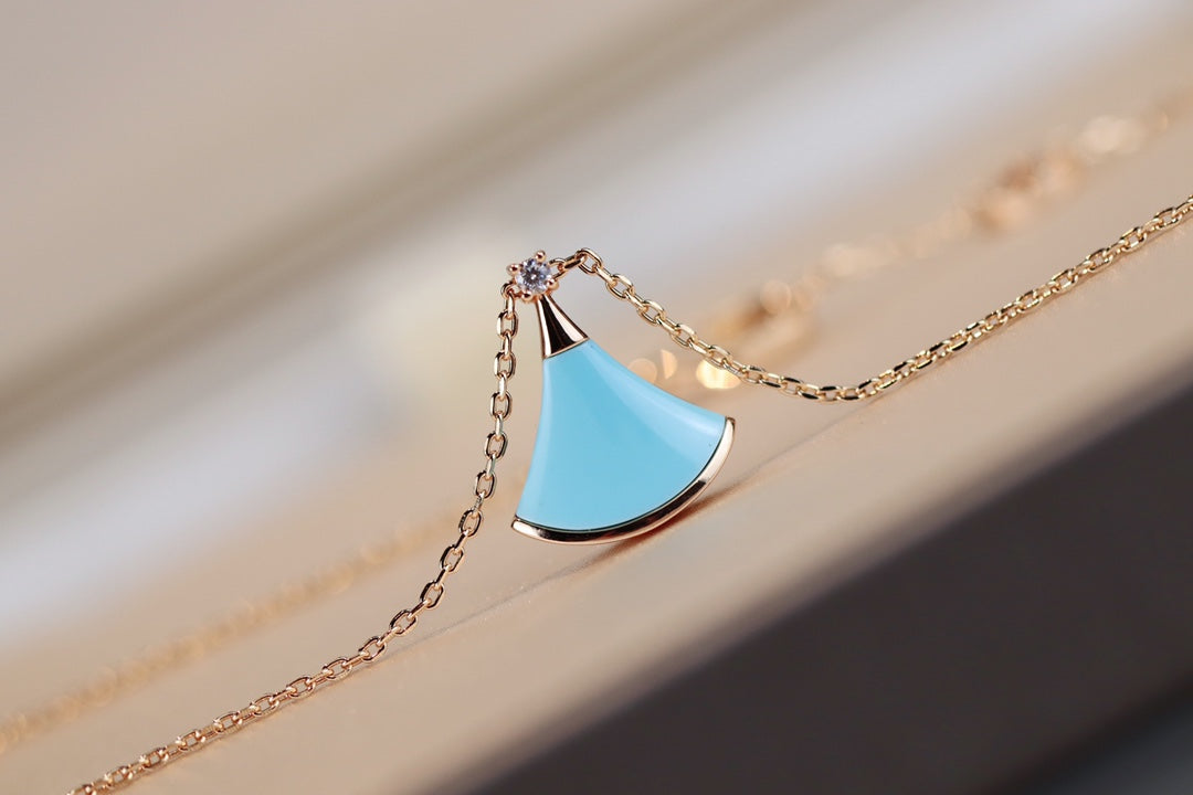 [Pearl Jewelrys]DREAM NECKLACE TURQUOISE PINK GOLD