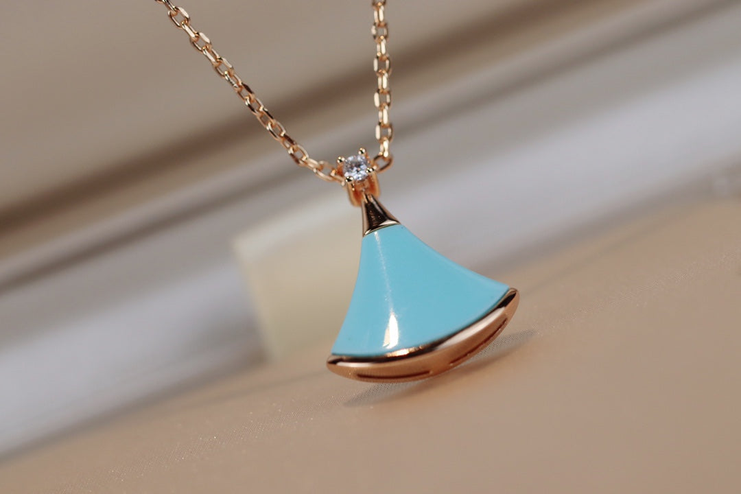 [Pearl Jewelrys]DREAM NECKLACE TURQUOISE PINK GOLD