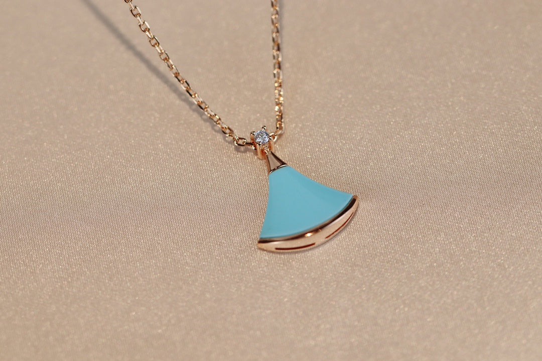 [Pearl Jewelrys]DREAM NECKLACE TURQUOISE PINK GOLD