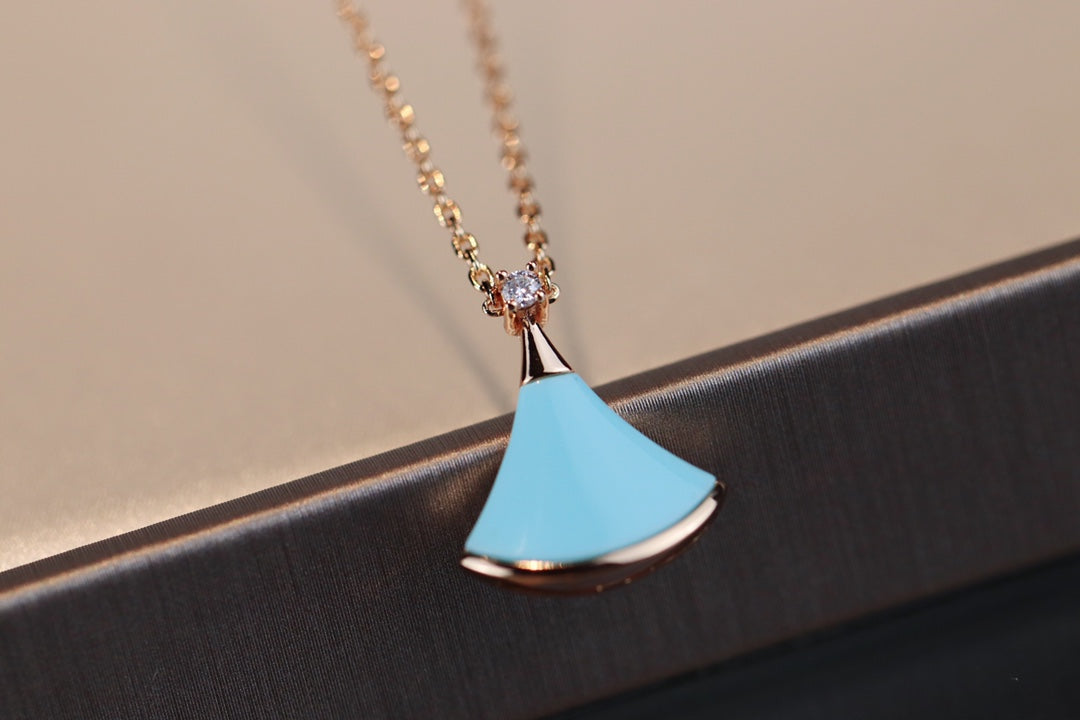 [Pearl Jewelrys]DREAM NECKLACE TURQUOISE PINK GOLD