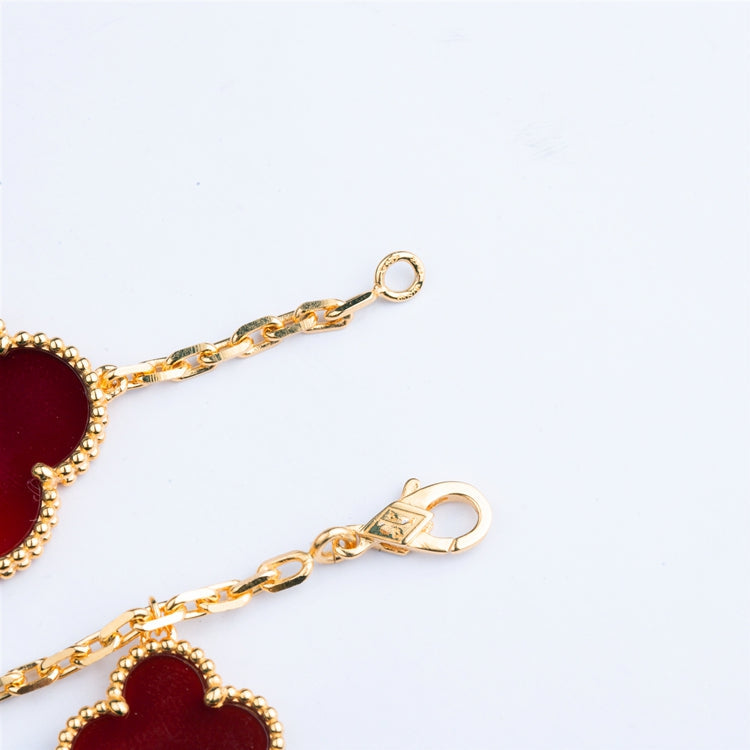 [Pearl Jewelrys]CLOVER BRACELET 5 MOTIFS CARNELIAN TIGER EYE
