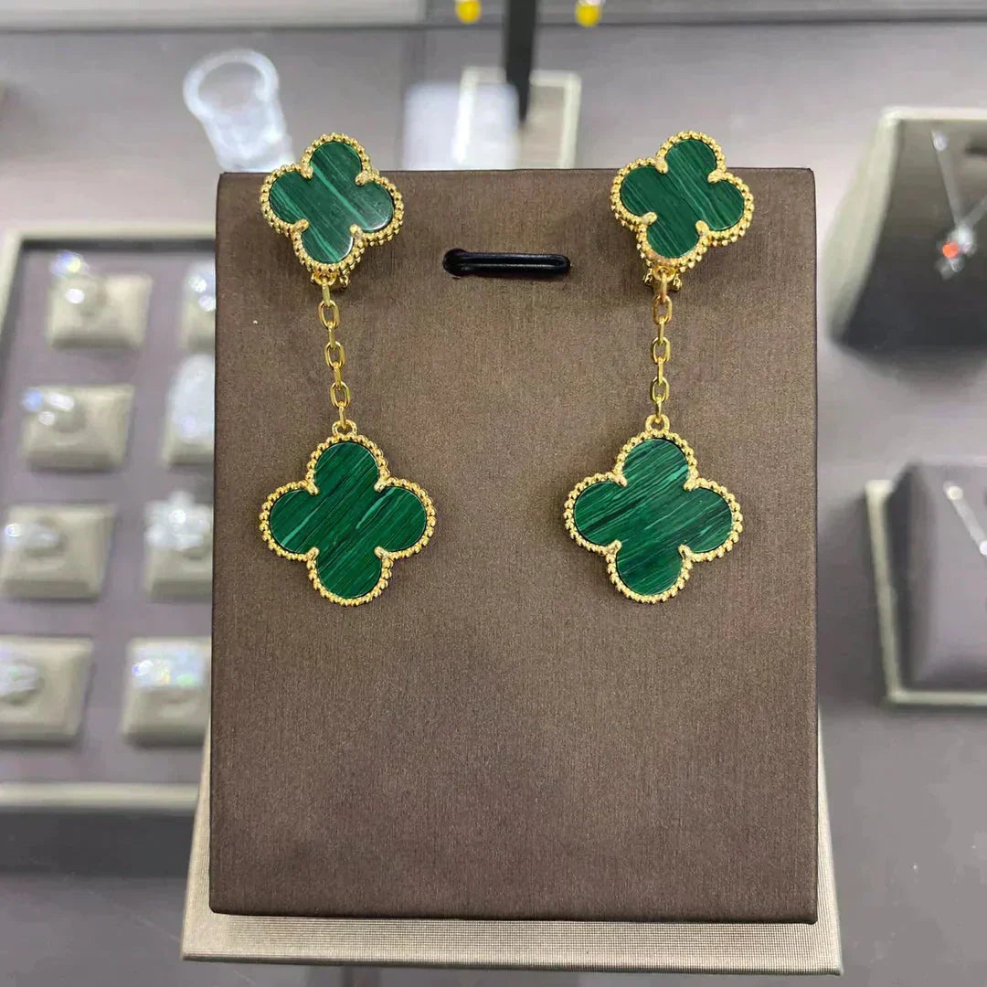[Pearl Jewelrys]CLOVER 2 MOTIFS  EARRINGS (MULTIPLE CHOICESC