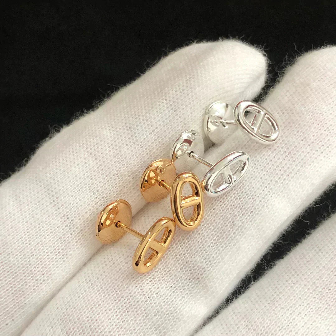 [Pearl Jewelrys]CHAINE SMALL EARRINGS GOLD AND SILVER