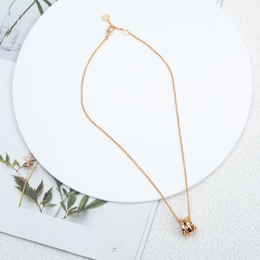 [Pearl Jewelrys]SERPENTI PINK GOLD NECKLACE DIAMOND