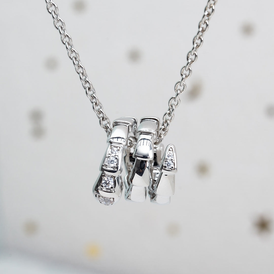 [Pearl Jewelrys]SERPENTI SILVER NECKLACE DIAMOND