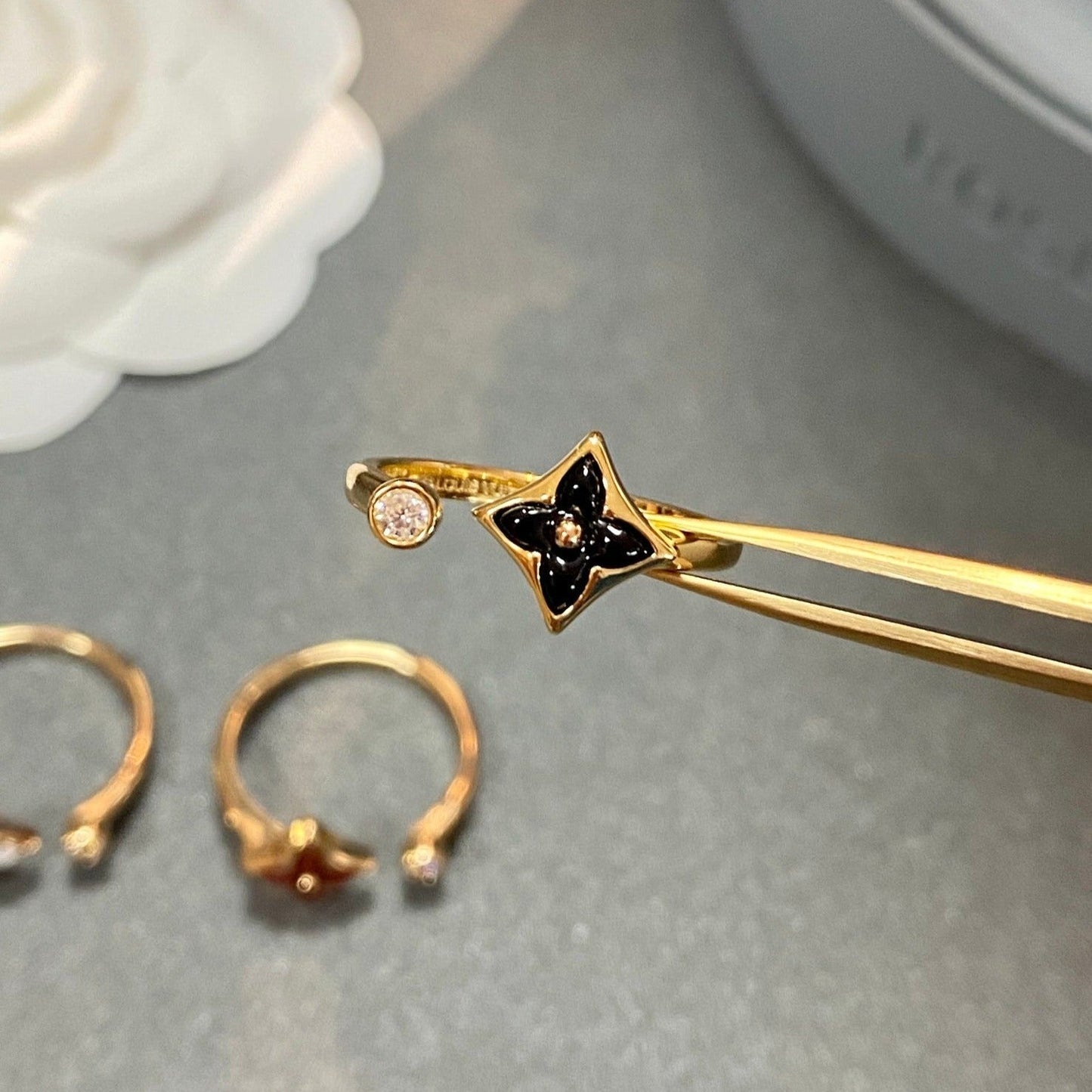 [Pearl Jewelrys]STAR 1 DIAMOND OPEN RING