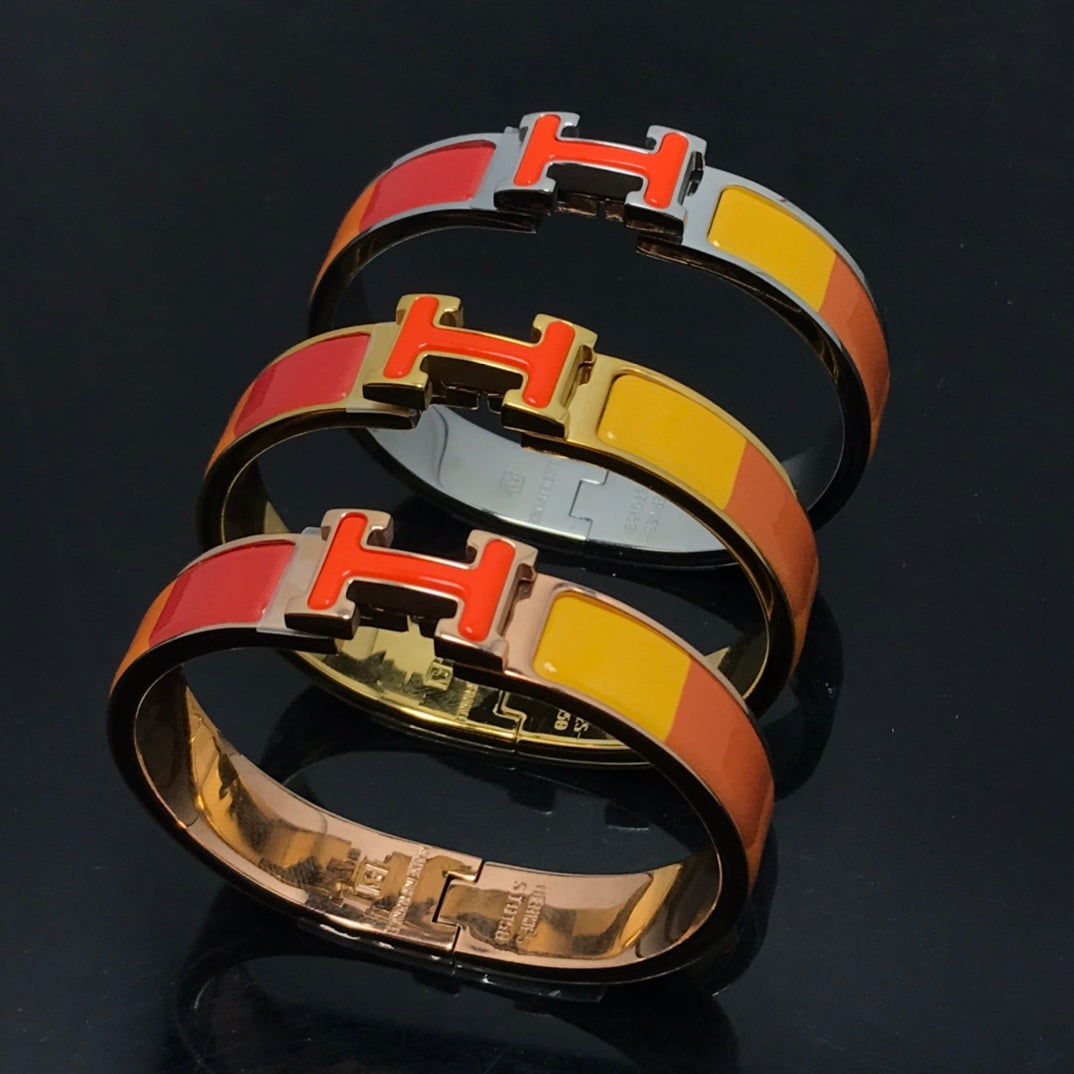 [Pearl Jewelrys]H BRACELET ORANGE RAINBOW CERAMIC