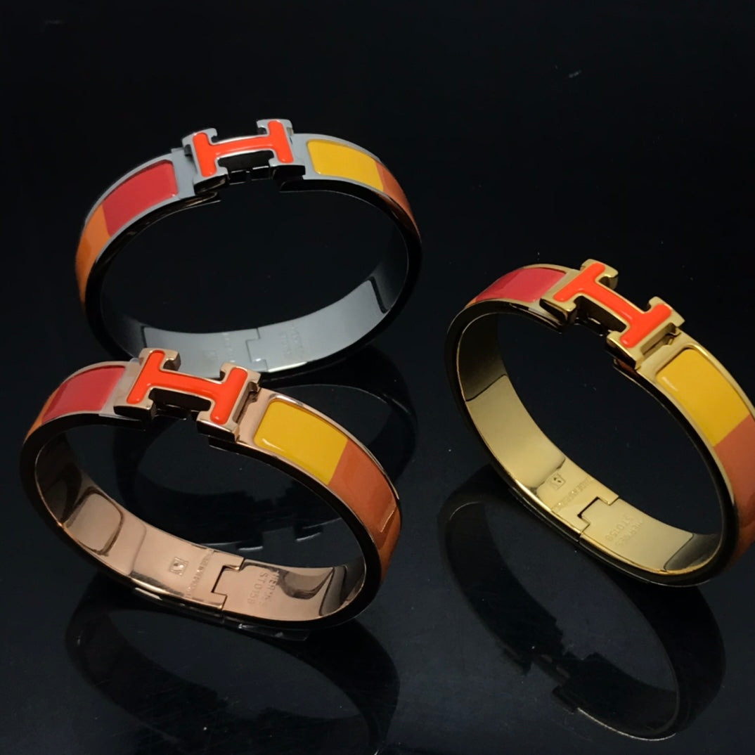 [Pearl Jewelrys]H BRACELET ORANGE RAINBOW CERAMIC