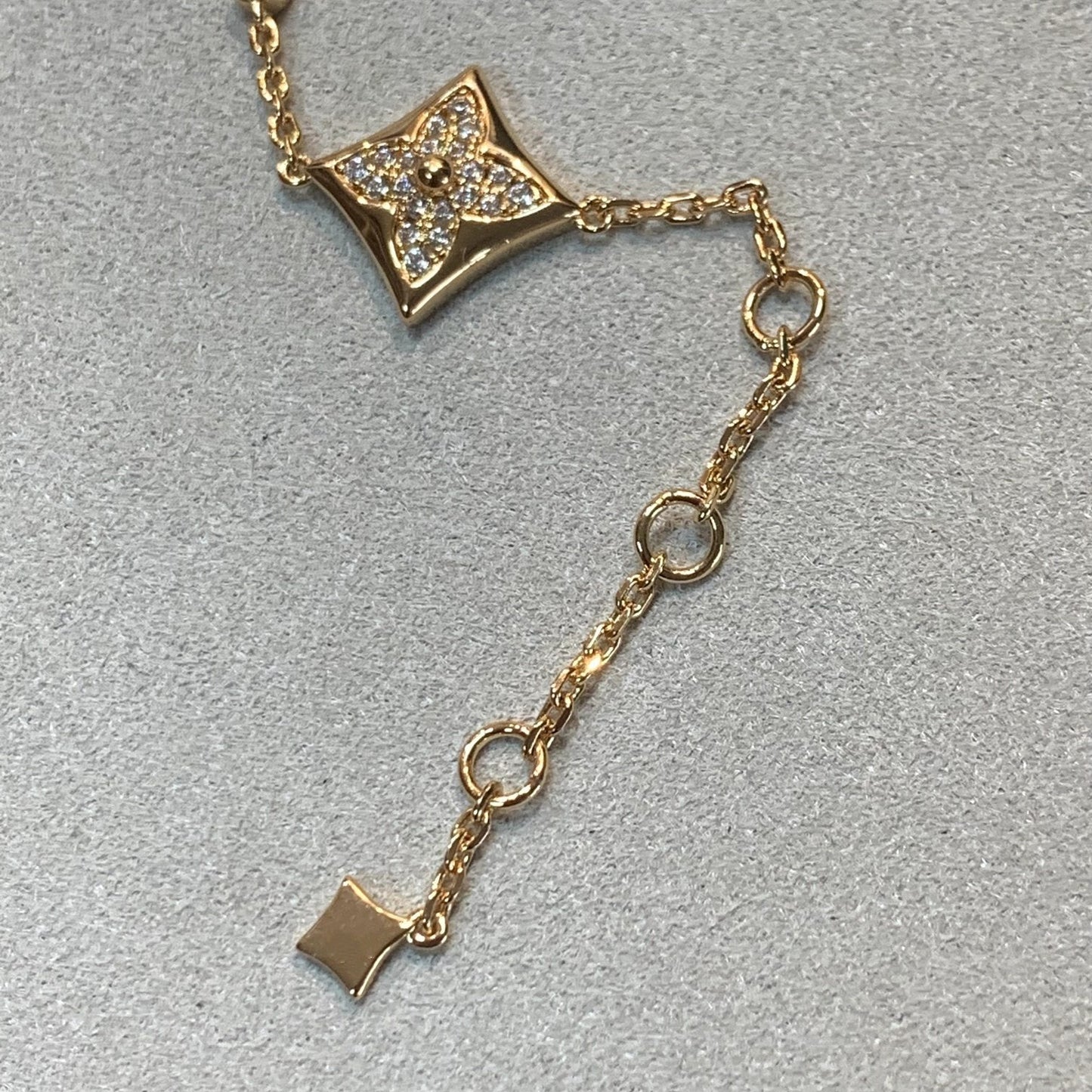 [Pearl Jewelrys]STAR AND SUN 4 MOTIFS GOLD DIAMONDS BRACELET