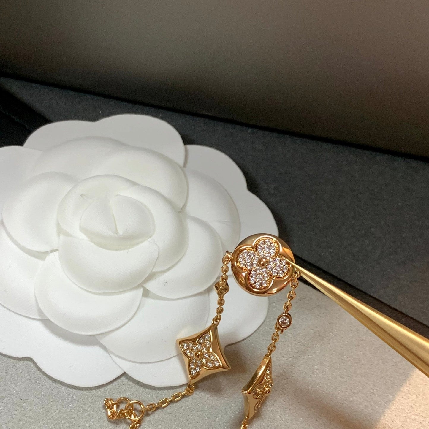 [Pearl Jewelrys]STAR AND SUN 4 MOTIFS GOLD DIAMONDS BRACELET