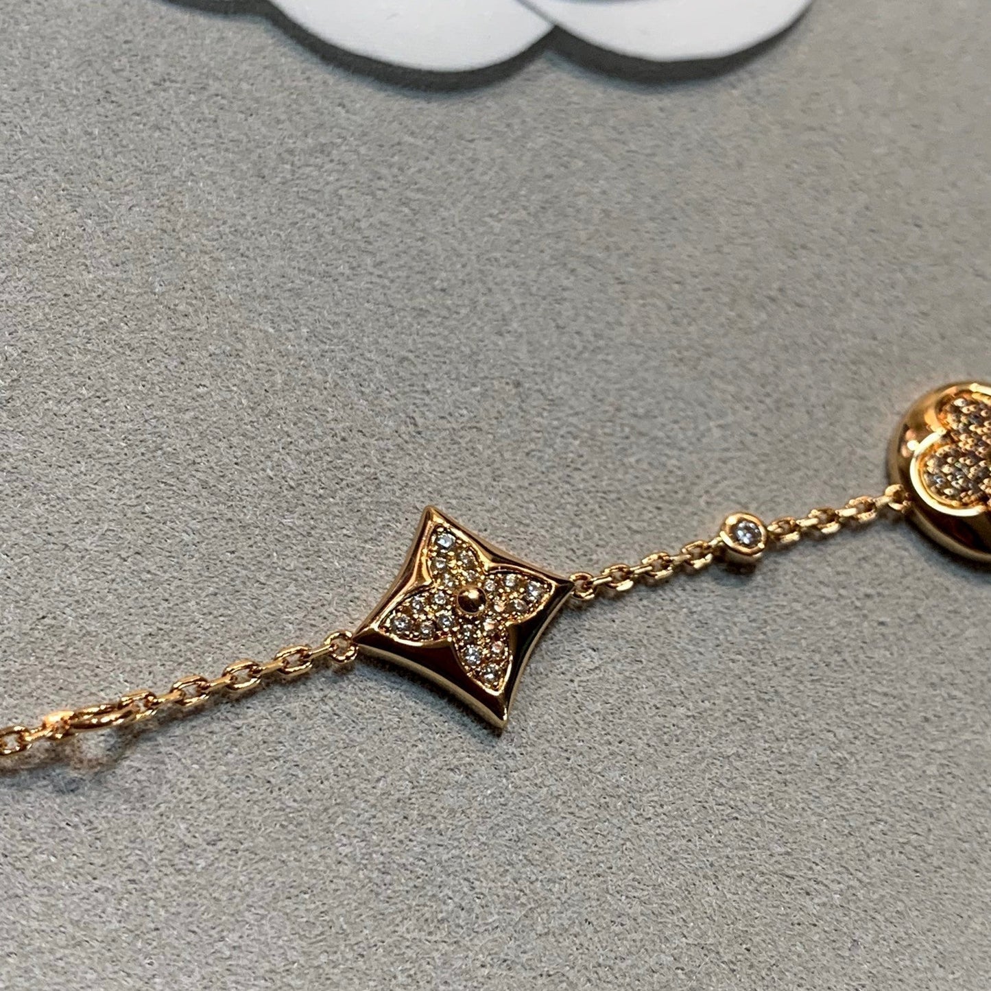 [Pearl Jewelrys]STAR AND SUN 4 MOTIFS GOLD DIAMONDS BRACELET