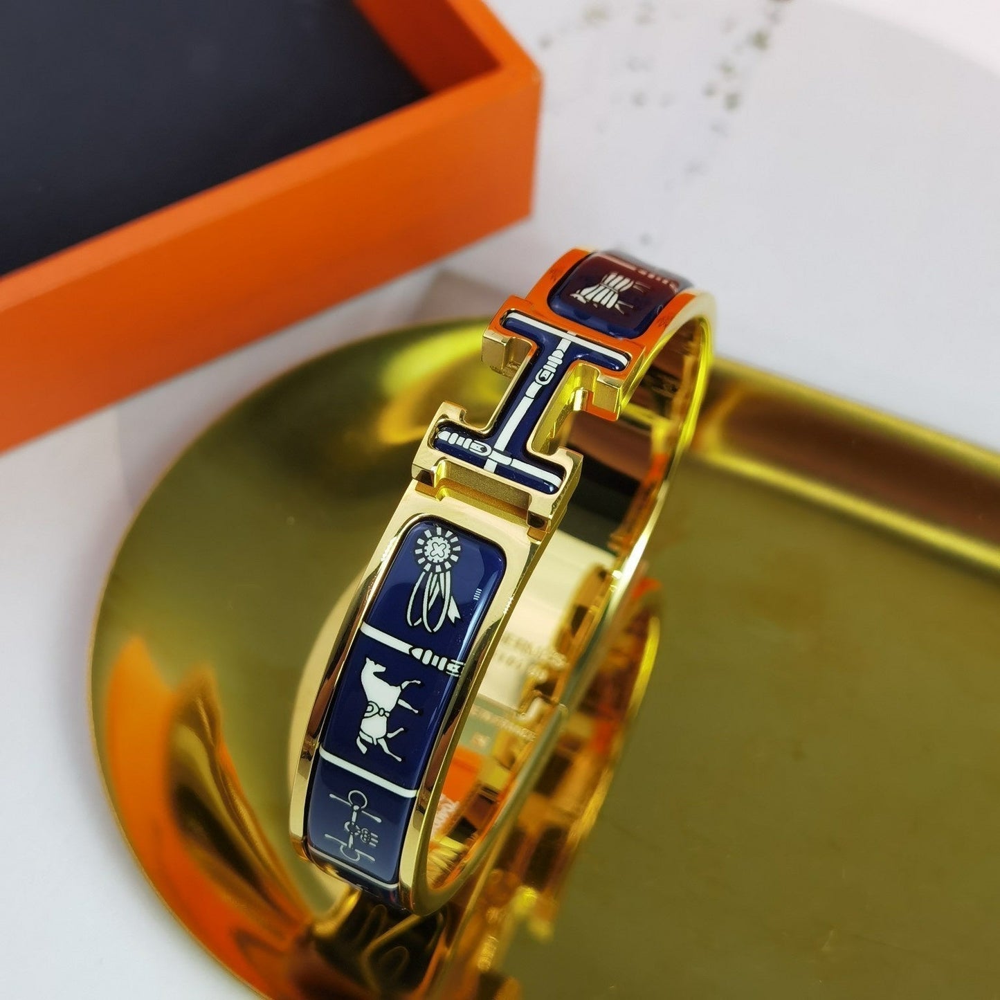 [Pearl Jewelrys]H COUVERTURES DARK BLUE BRACELET