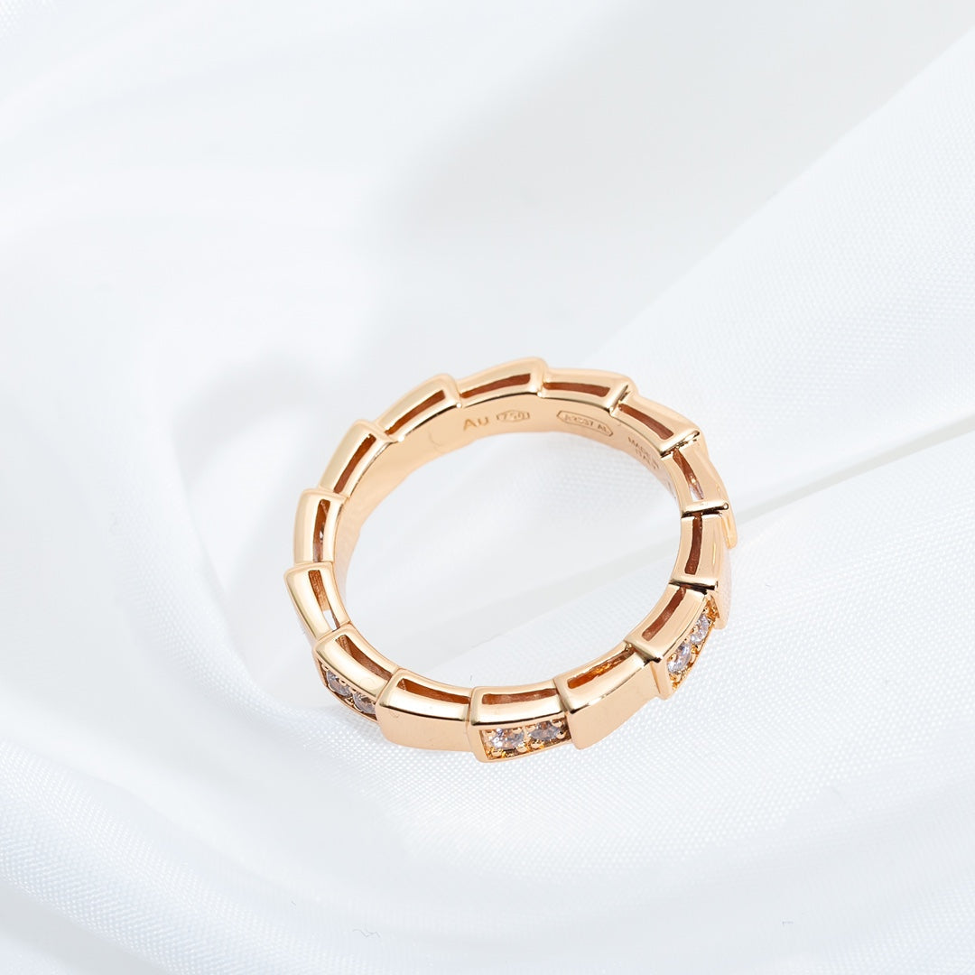 [Pearl Jewelrys]SERPENTI RING PINK GOLD  3MM