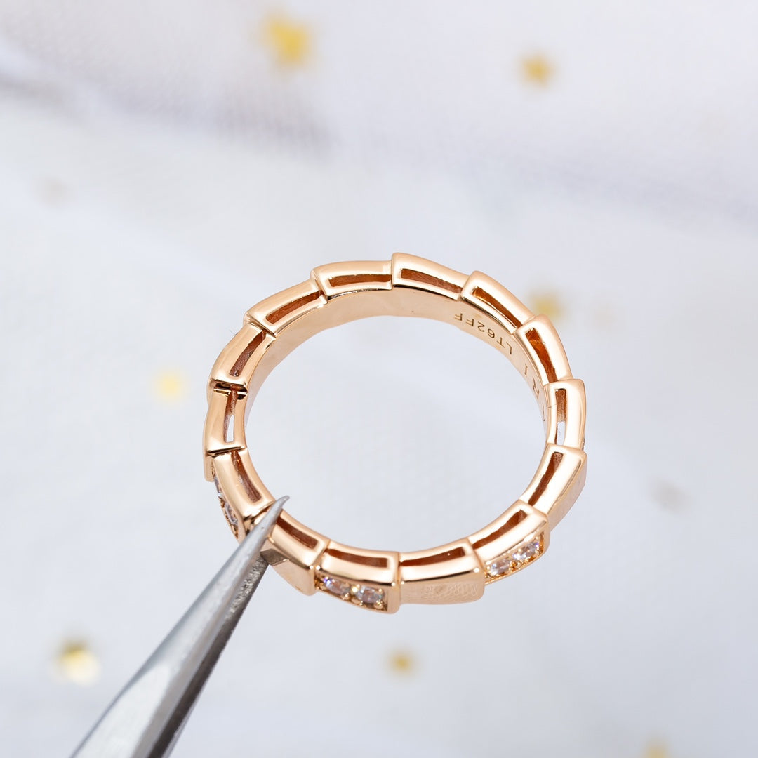 [Pearl Jewelrys]SERPENTI RING PINK GOLD  3MM