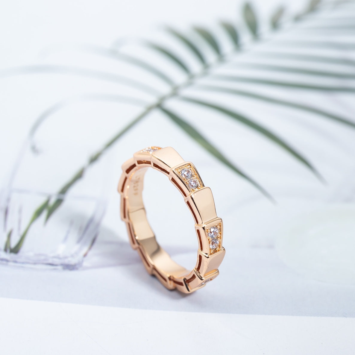 [Pearl Jewelrys]SERPENTI RING PINK GOLD  3MM