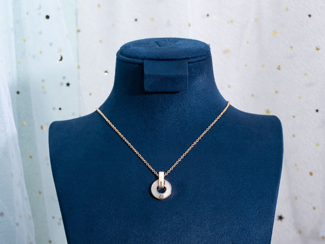 [Pearl Jewelrys]GARI NECKLACE PINK GOLD MOP