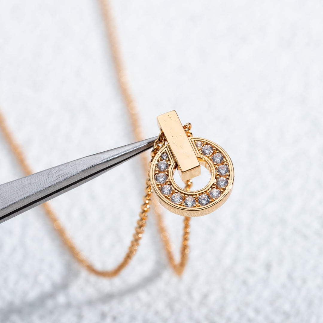 [Pearl Jewelrys]GARI NECKLACE PINK GOLD DIAMOND