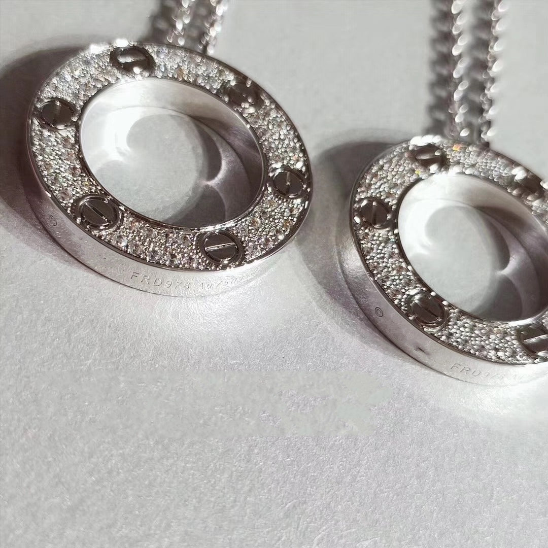 [Pearl Jewelrys]LOVE NECKLACE ADJUSTABLE SILVER