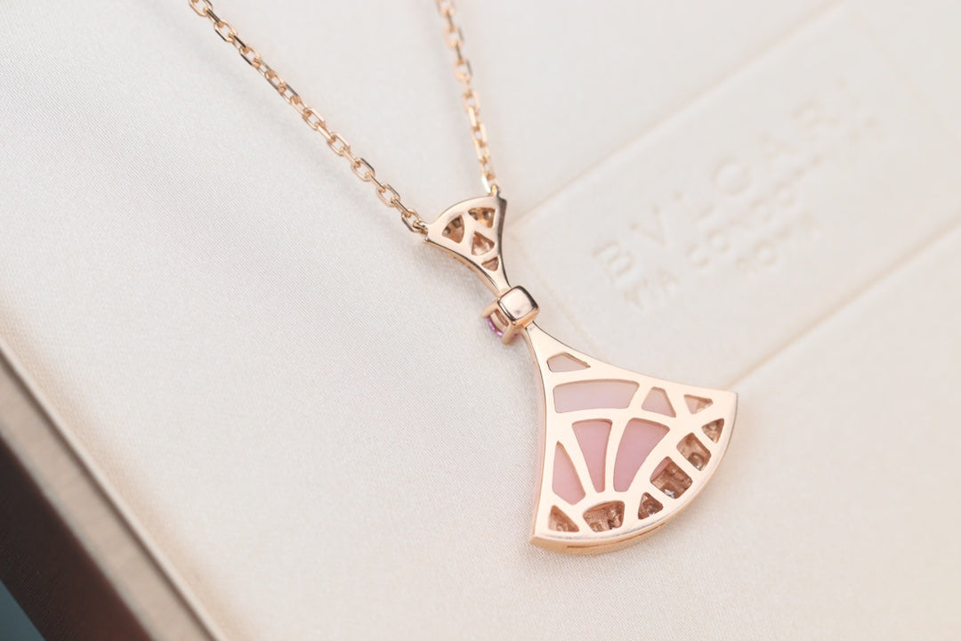 [Pearl Jewelrys]DREAM NECKLACE PINK MOP DIAMOND