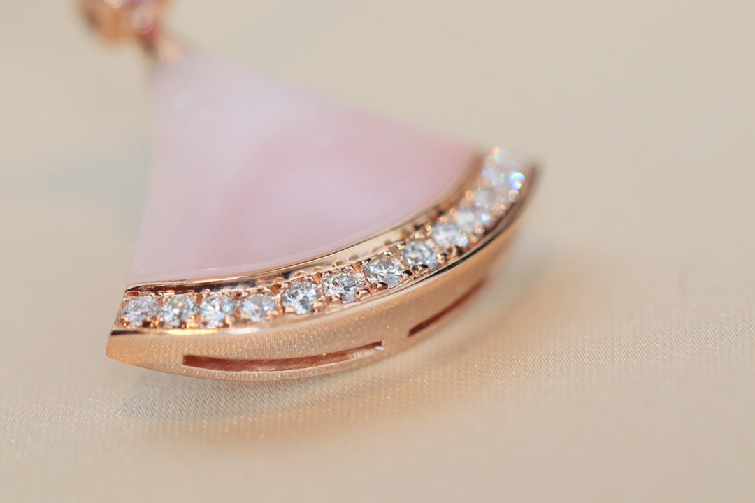[Pearl Jewelrys]DREAM NECKLACE PINK MOP DIAMOND