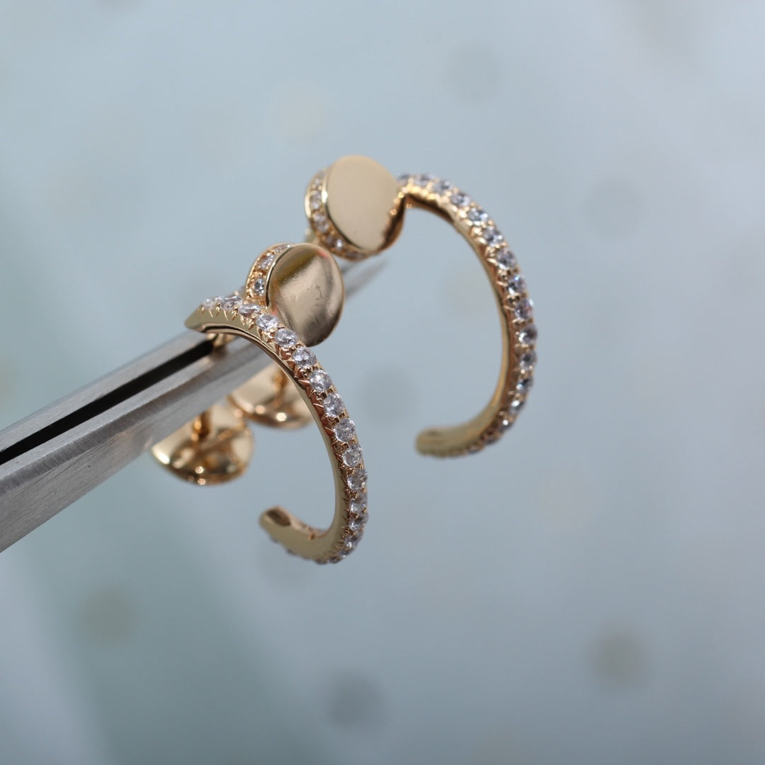 [Pearl Jewelrys]JUSTE EARRINGS 12.75MM PINK GOLD DIAMOND