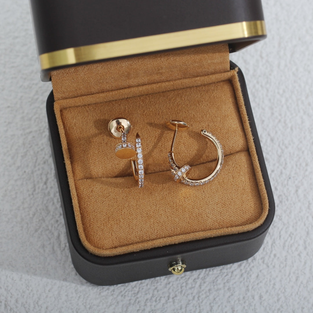 [Pearl Jewelrys]JUSTE EARRINGS 12.75MM PINK GOLD DIAMOND