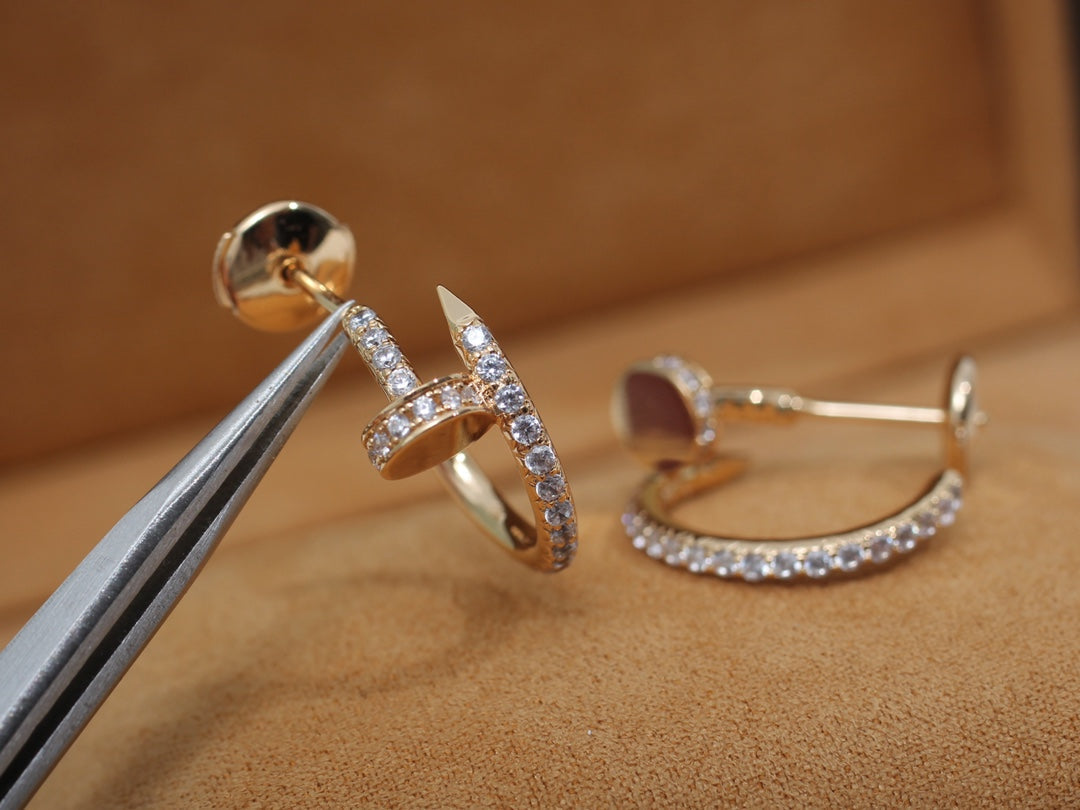 [Pearl Jewelrys]JUSTE EARRINGS 12.75MM PINK GOLD DIAMOND