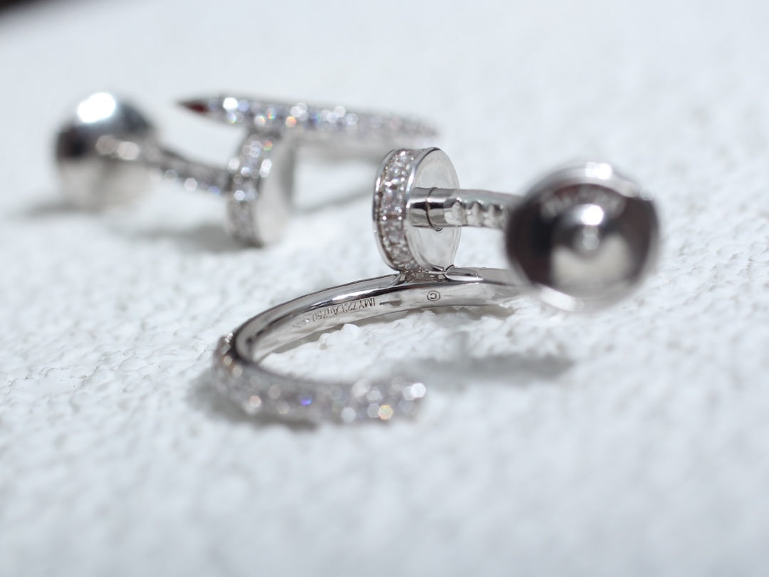 [Pearl Jewelrys]JUSTE EARRINGS 12.75MM SILVER DIAMOND