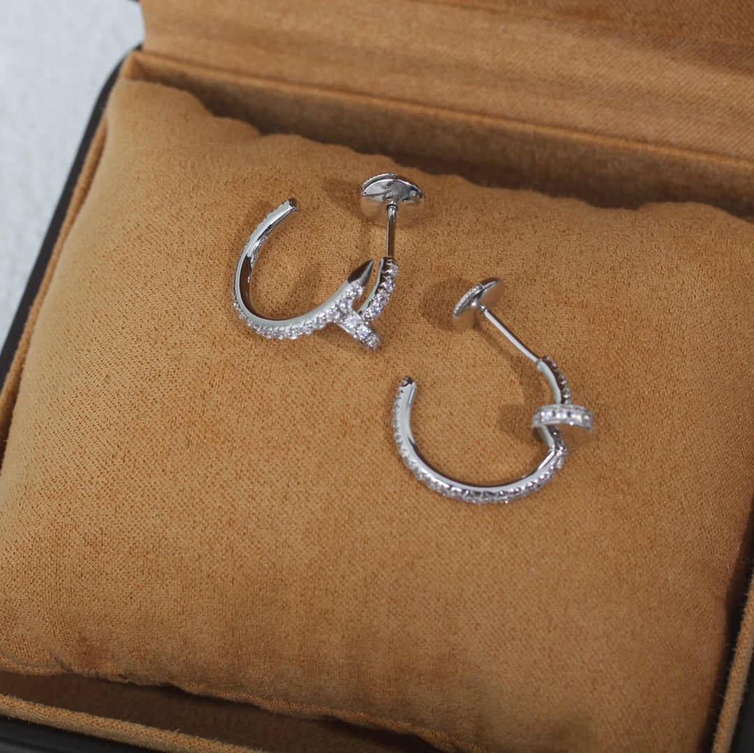[Pearl Jewelrys]JUSTE EARRINGS 12.75MM SILVER DIAMOND