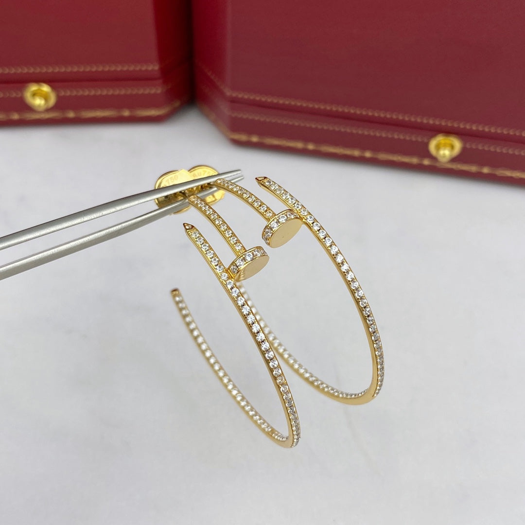 [Pearl Jewelrys]JUSTE EARRINGS FULL DIAMONDS 1.8MM