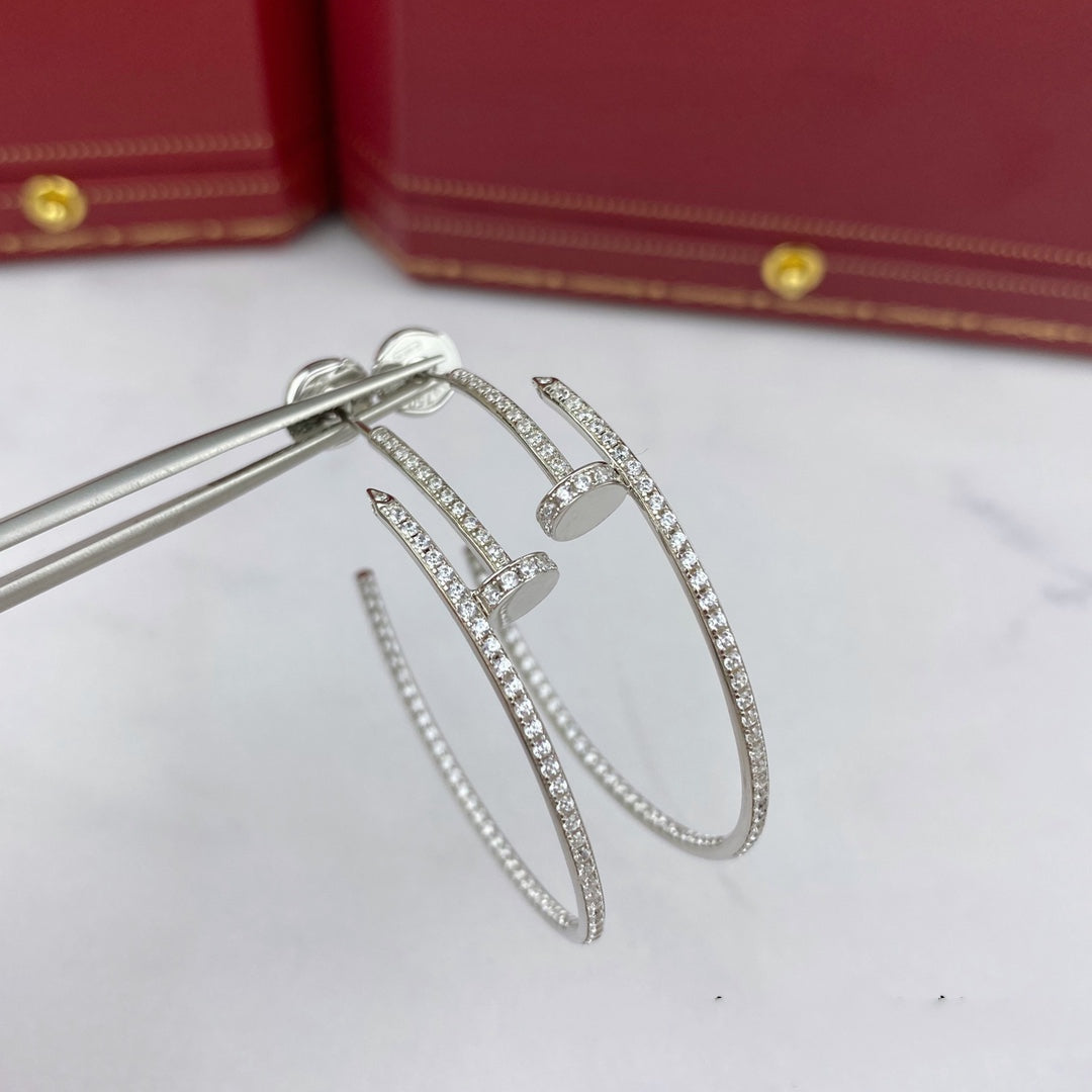 [Pearl Jewelrys]JUSTE EARRINGS FULL DIAMONDS 1.8MM