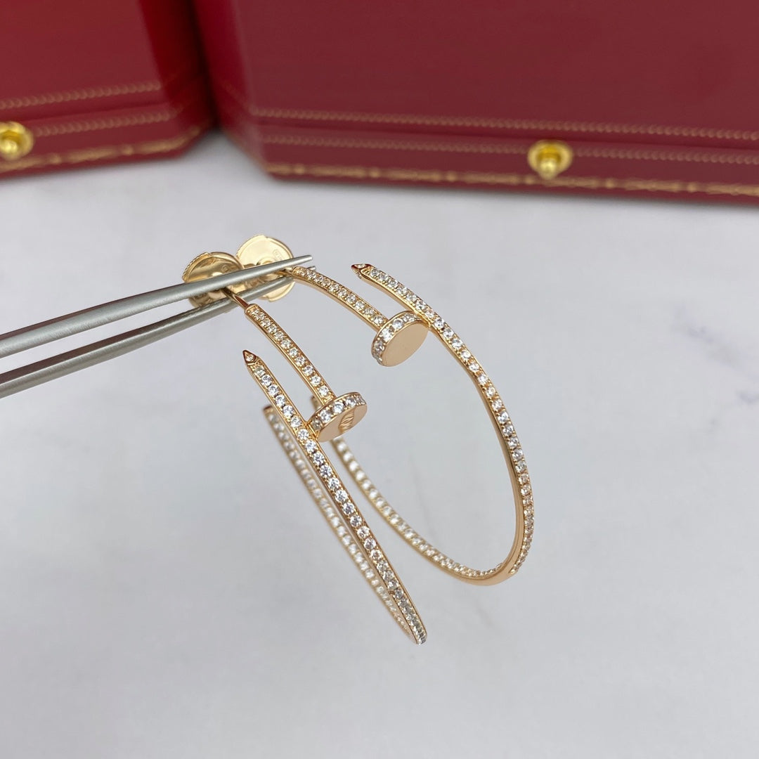 [Pearl Jewelrys]JUSTE EARRINGS FULL DIAMONDS 1.8MM