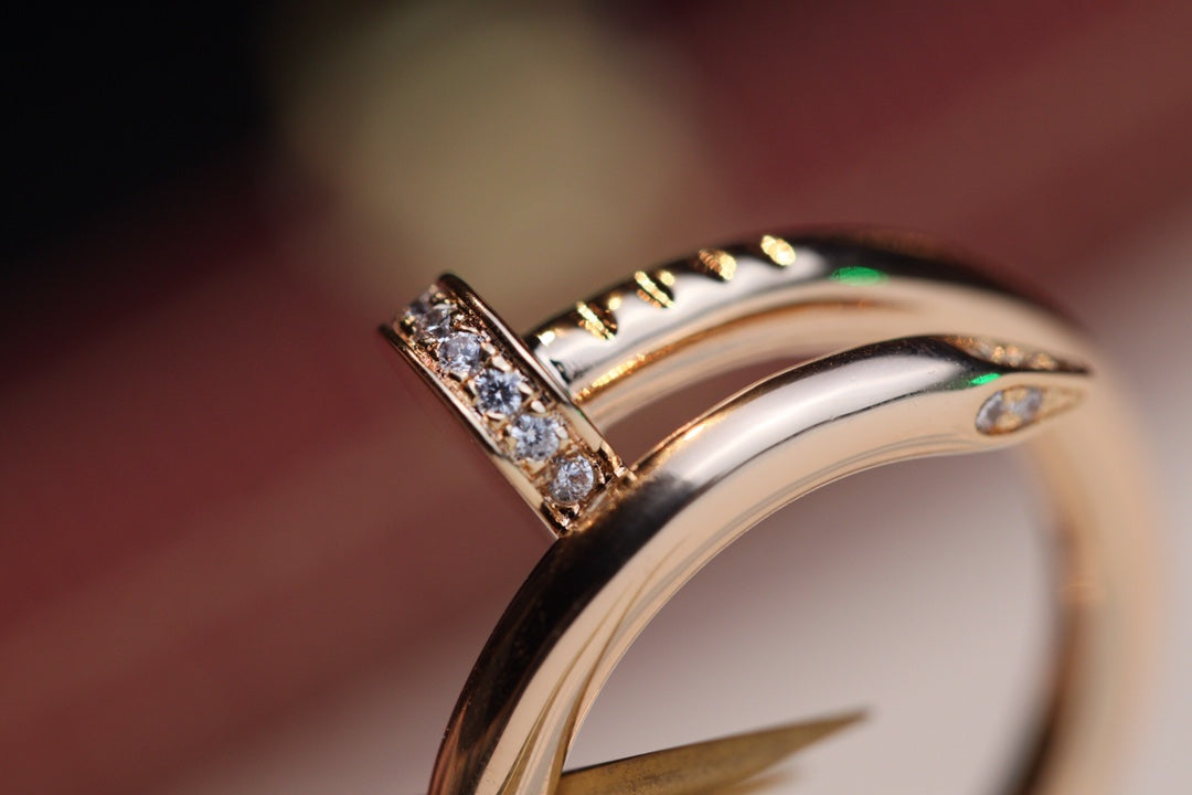 [Pearl Jewelrys]JUSTE RING 2.65MM PINK GOLD DIAMOND
