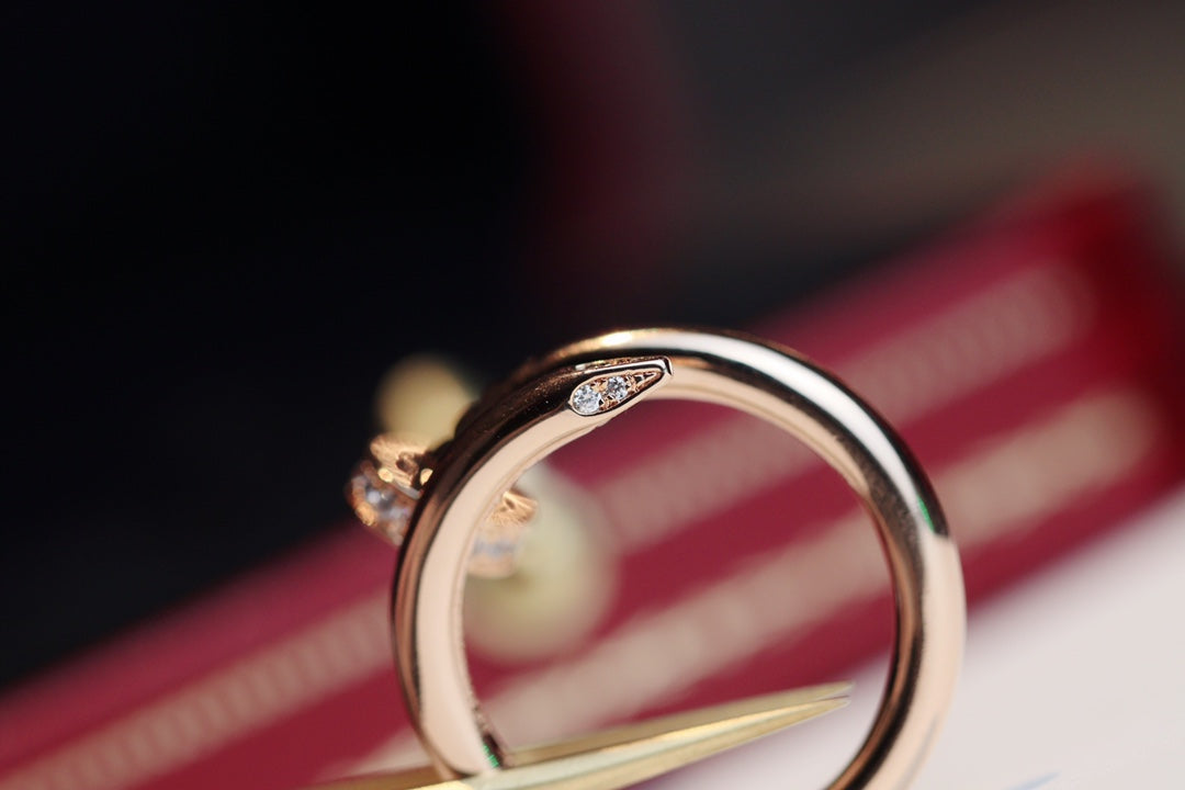 [Pearl Jewelrys]JUSTE RING 2.65MM PINK GOLD DIAMOND