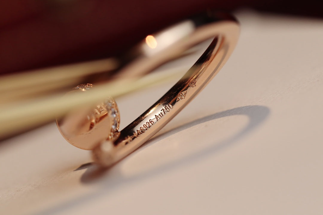 [Pearl Jewelrys]JUSTE RING 2.65MM PINK GOLD DIAMOND