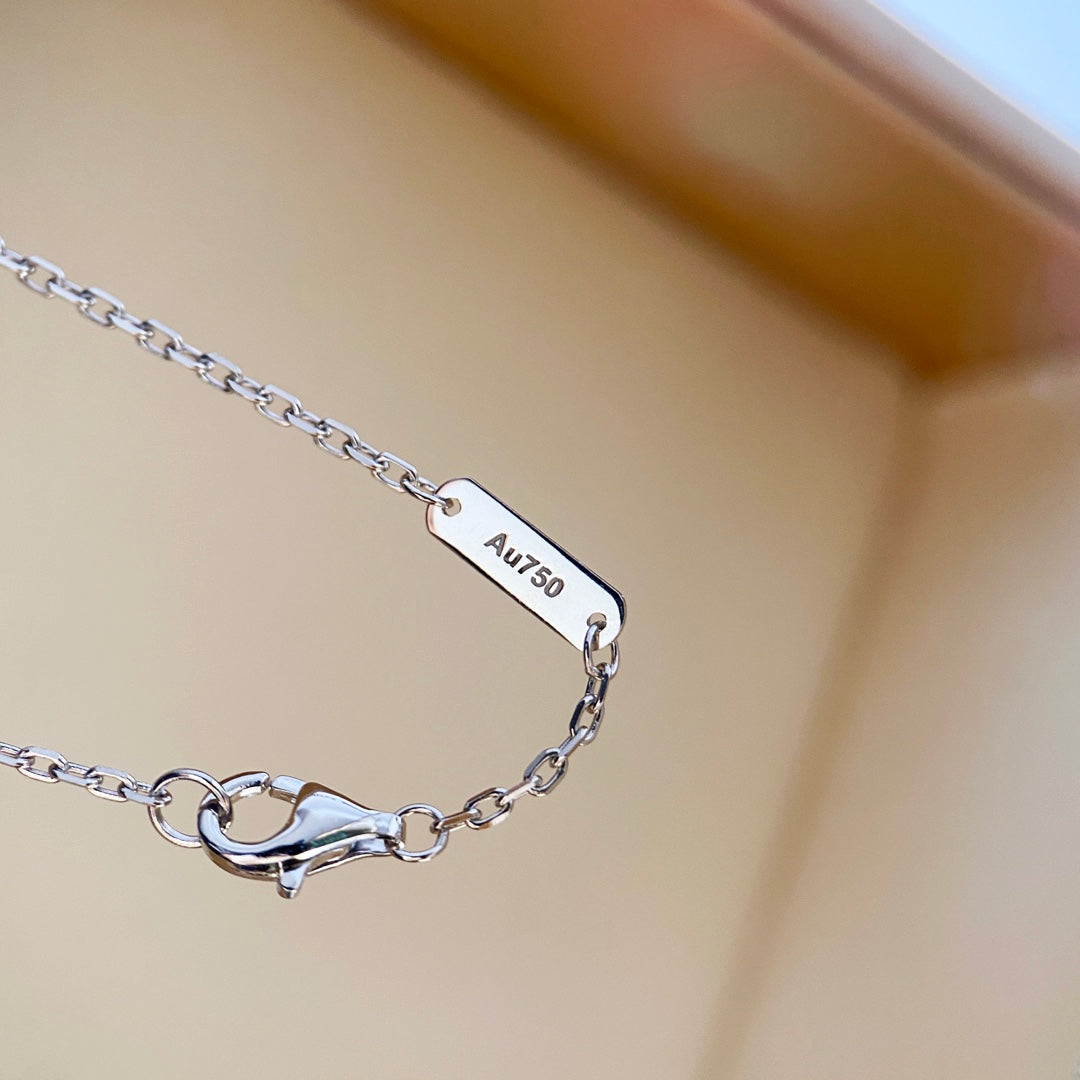 [Pearl Jewelrys]CLOVER DIAMOND NECKLACE SILVER