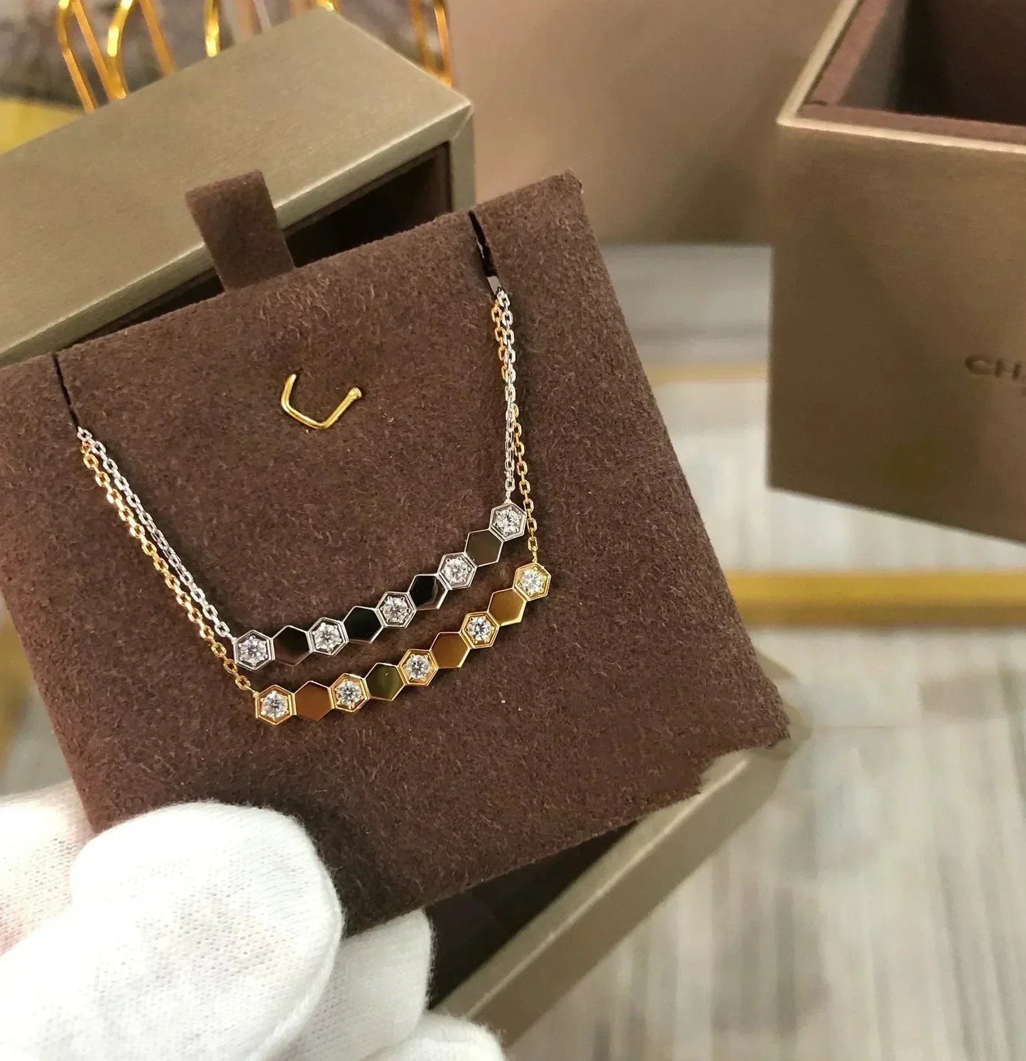 [Pearl Jewelrys]BEE LOVE NECKLACE DIAMOND
