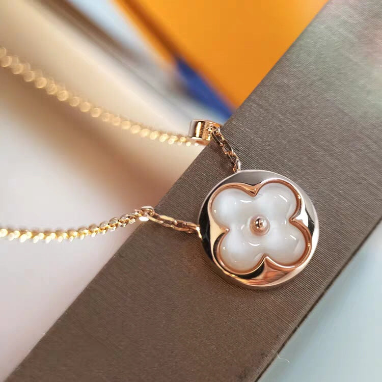 [Pearl Jewelrys]SUN MOP GOLD 1 DIAMOND NECKLACE