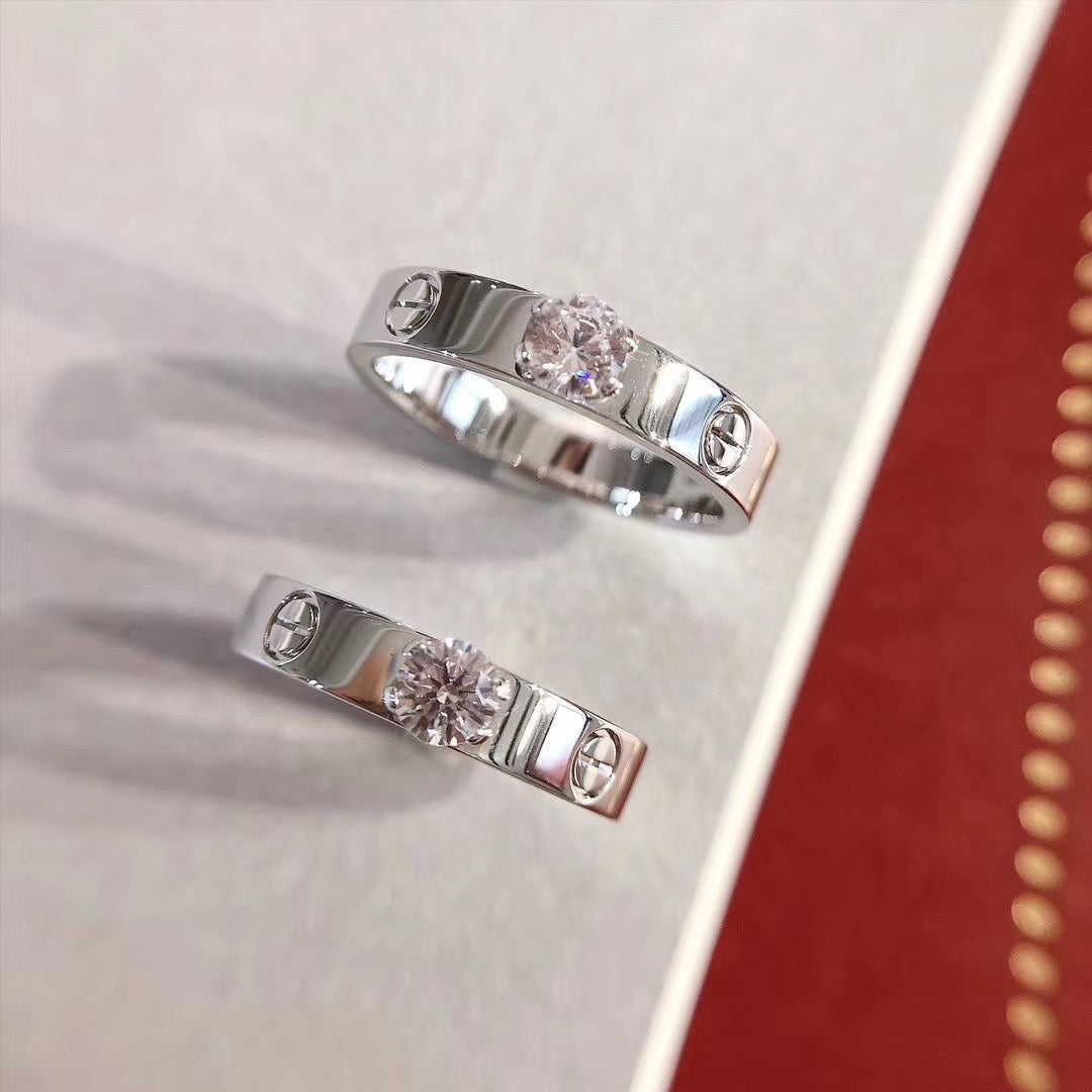 [Pearl Jewelrys]LOVE RING 3.6MM 1 BIG DIAMOND