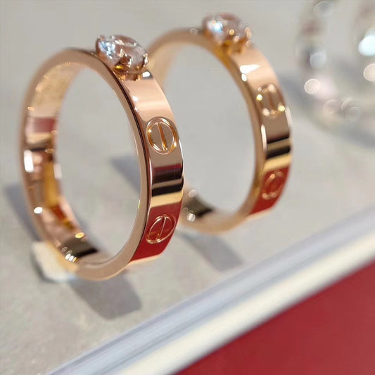 [Pearl Jewelrys]LOVE RING 3.6MM 1 BIG DIAMOND