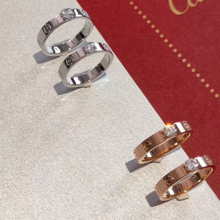 [Pearl Jewelrys]LOVE RING 3.6MM 1 BIG DIAMOND