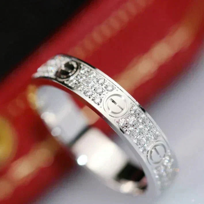 [Pearl Jewelrys]LOVE RING 3.6MM DIAMOND PAVED