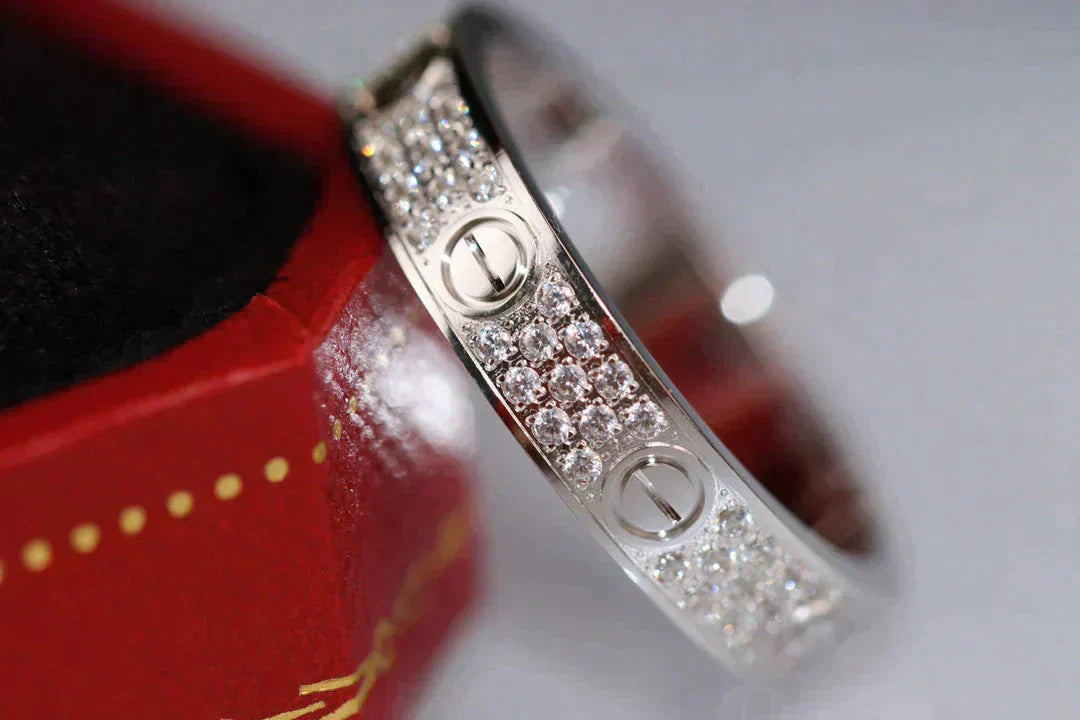 [Pearl Jewelrys]LOVE RING 3.6MM DIAMOND PAVED