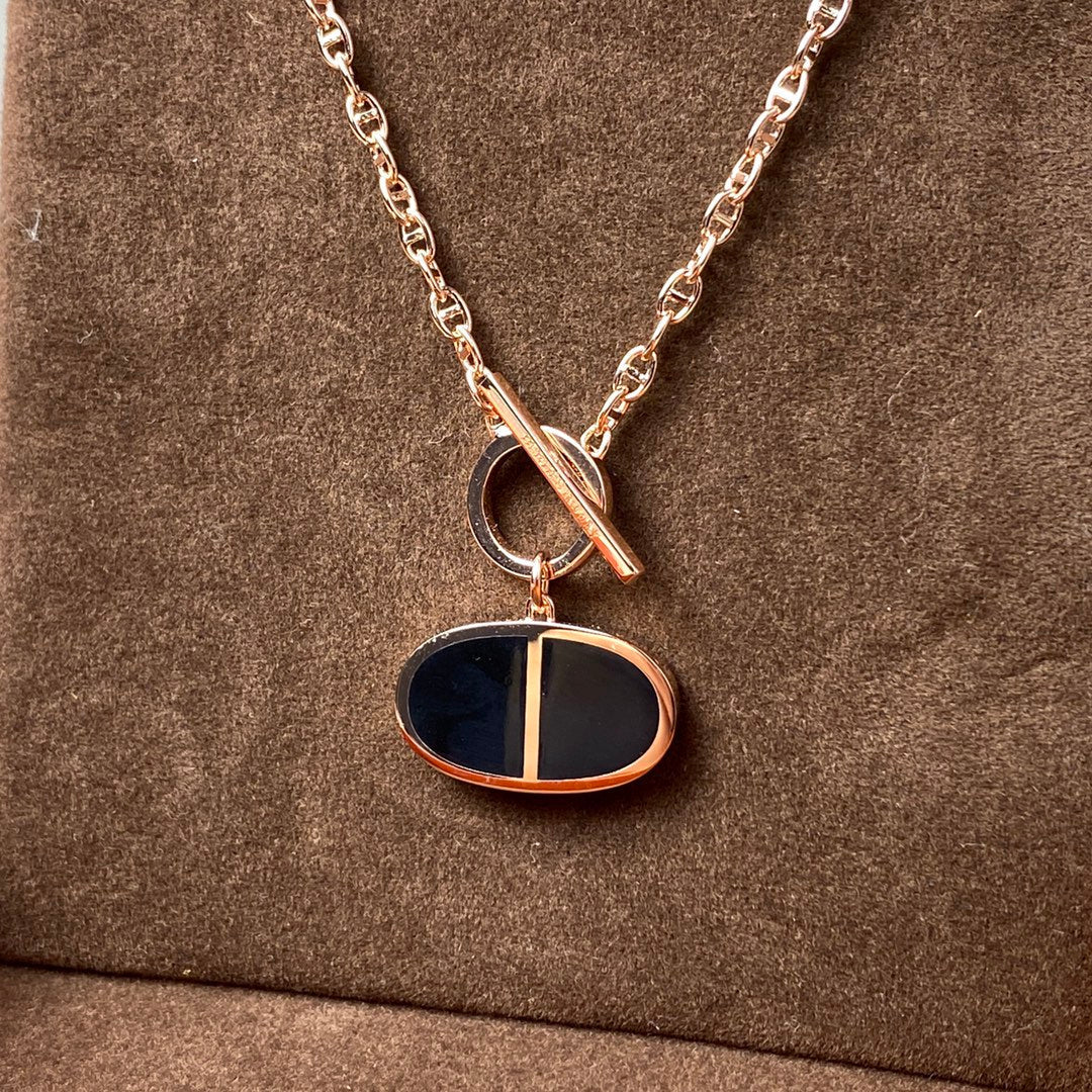 [Pearl Jewelrys]CHAINE VERSO BLACK CERAMIC NECKLACE
