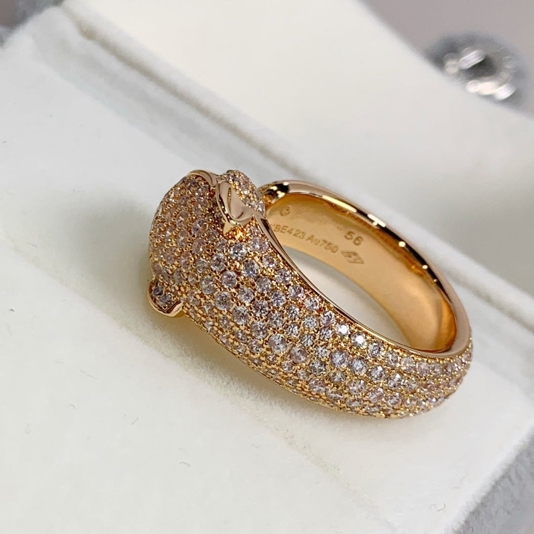[Pearl Jewelrys]PANTHERE PINK GOLD DIAMOND RING