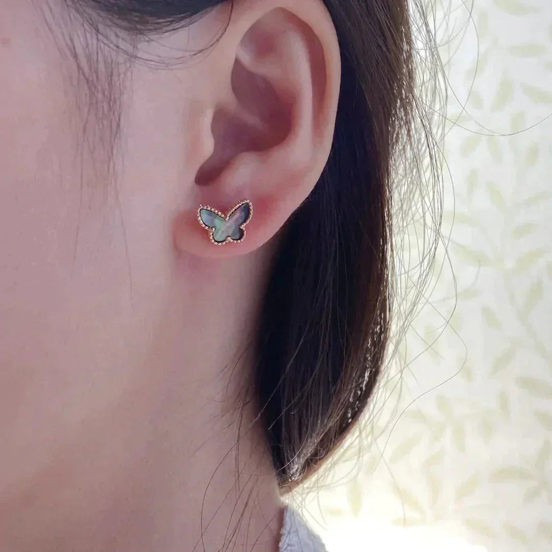 [Pearl Jewelrys]BUTTERFLY DARK MOP  EARRINGS