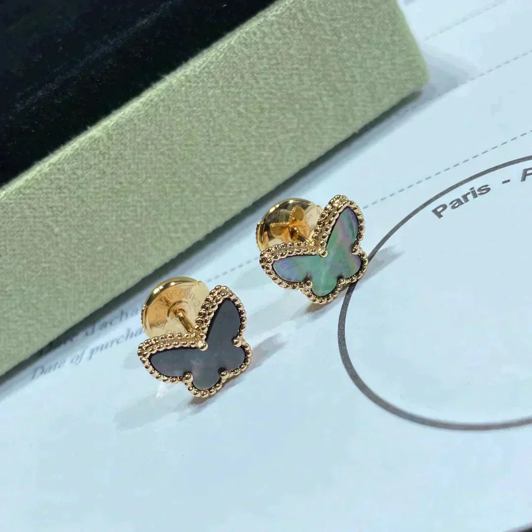 [Pearl Jewelrys]BUTTERFLY DARK MOP  EARRINGS