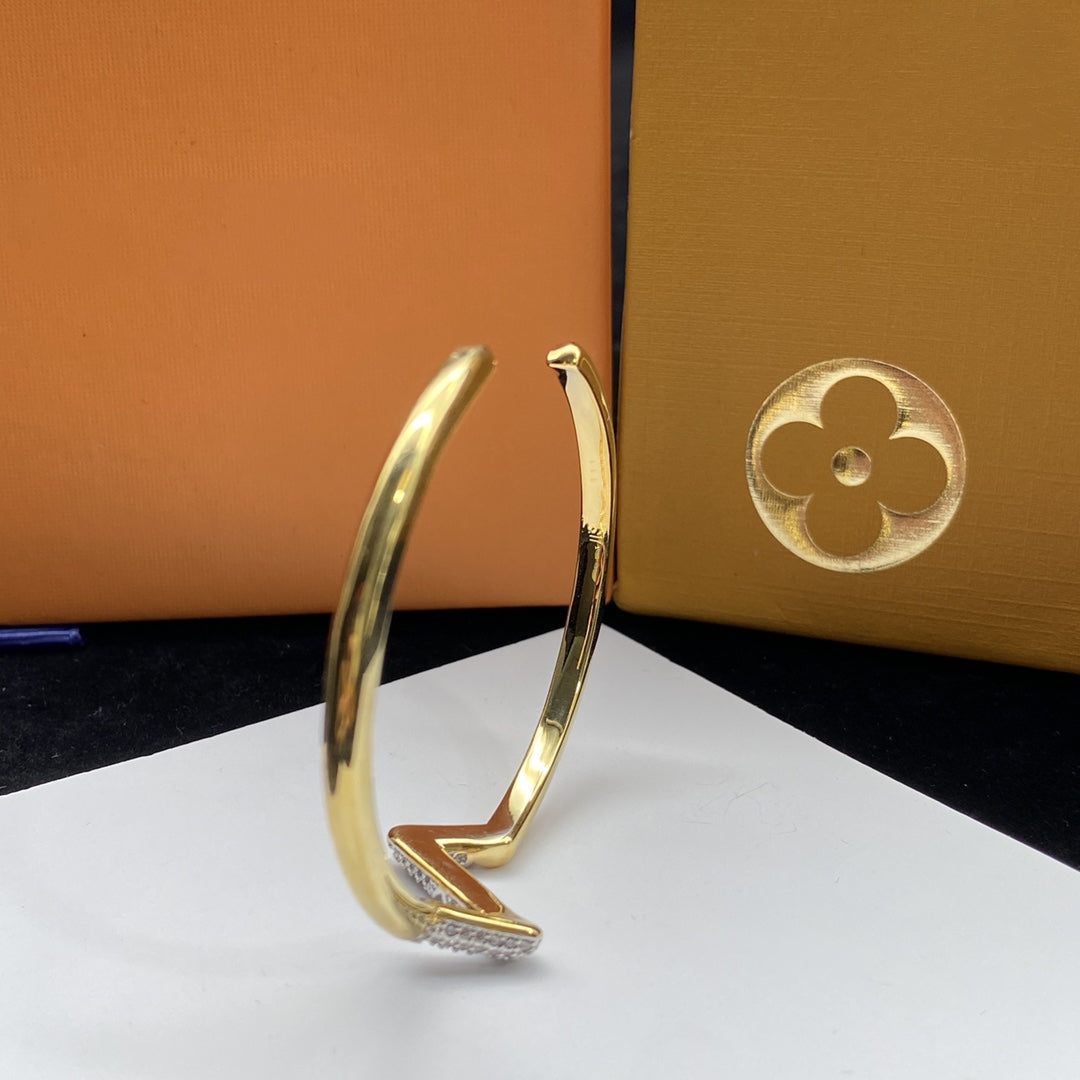 [Pearl Jewelrys]VOLTE UPSITE DOWN DIAMOND GOLD OPEN BRACELET
