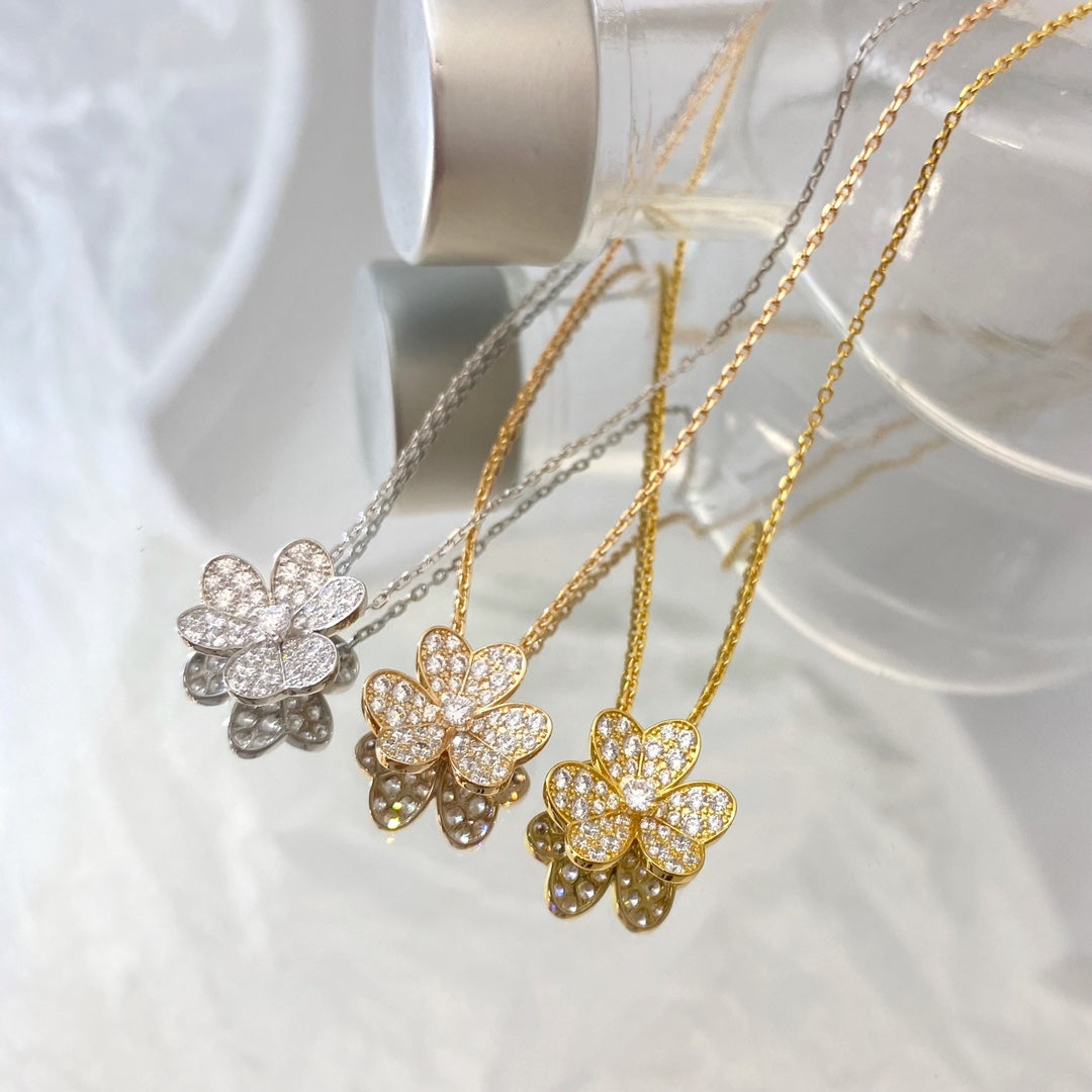 [Pearl Jewelrys]FLOWER DIAMOND NECKLACE