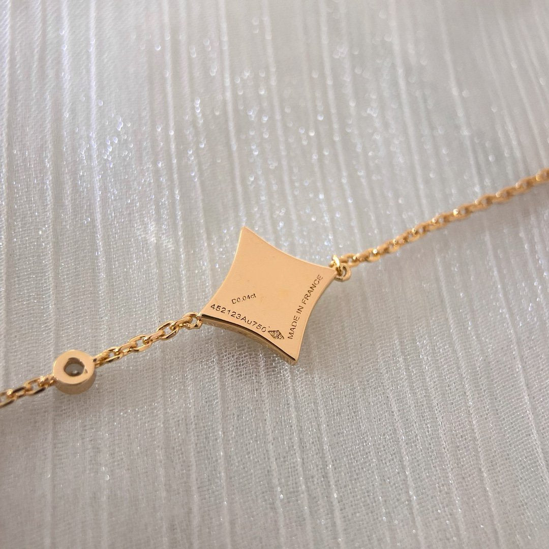 [Pearl Jewelrys]COLOR STAR CARNELIAN PINK GOLD DIAMOND BRACELET